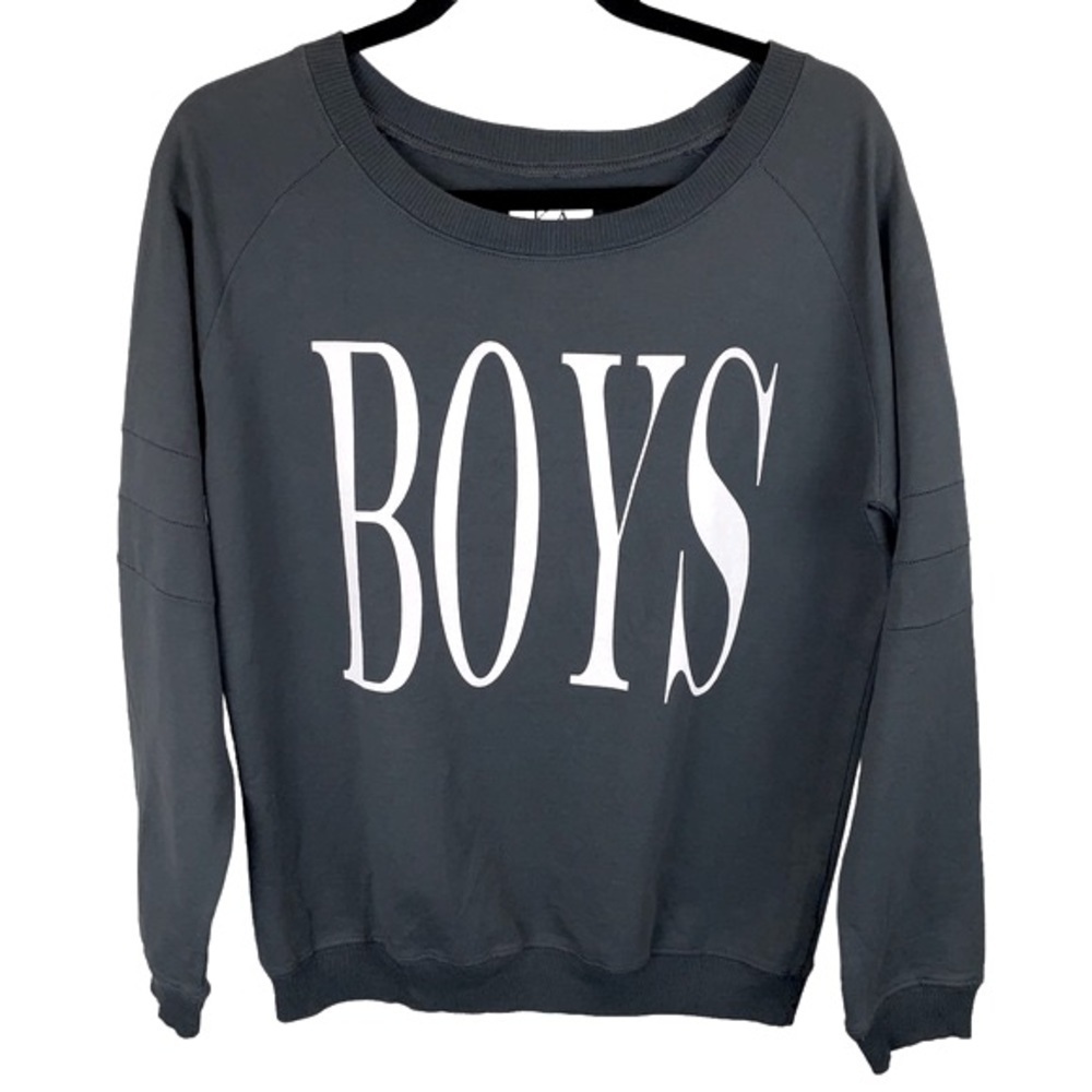 Zoe Karssen BOYS Grey Crew Neck Graphic  Sweatshirt Top sz XS
